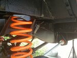 1985 Land Rover Defender 110 LHD chassis cleaned, coated, rear.jpg