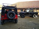 Winter 2017 2 x defender red soft top and Spectre.jpg